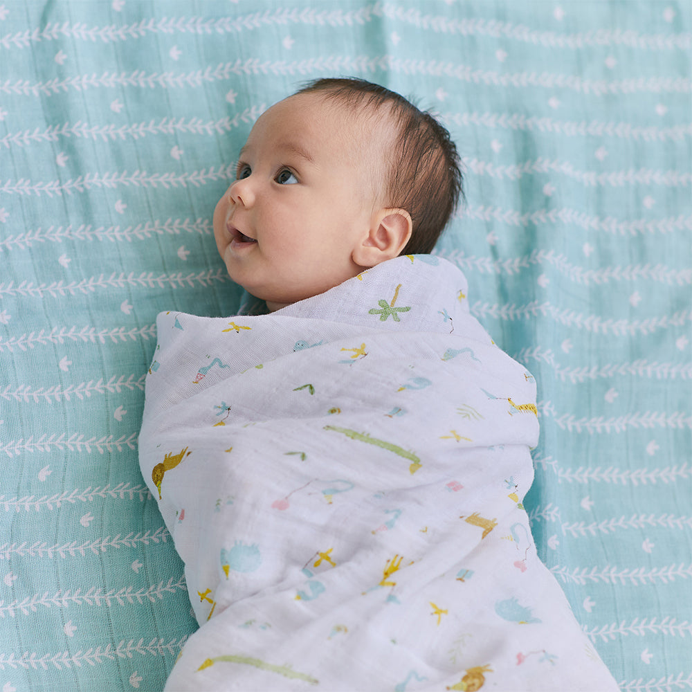 brunt 希少初期FIRST TIME 使用1回 オリーブ 専用紐付き 名入れ】[aden + anais] おくるみ - 3枚セット ／イヤー オブ ザ