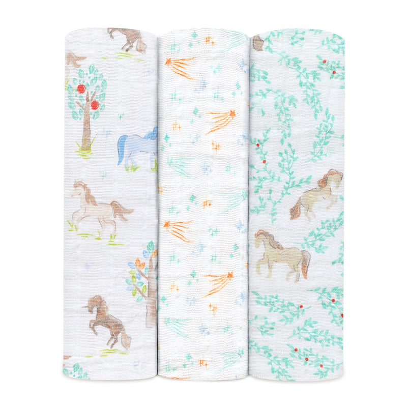 [aden + anais] おくるみ 3枚セット - イヤー オブ ザ ホース