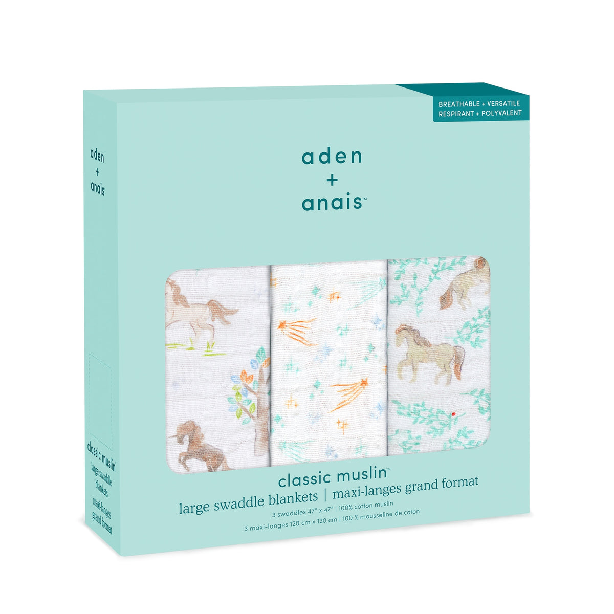 aden+anais おくるみ（３枚セット） aden + anais] ディズニー おくるみ - 3枚セット／アリス イン