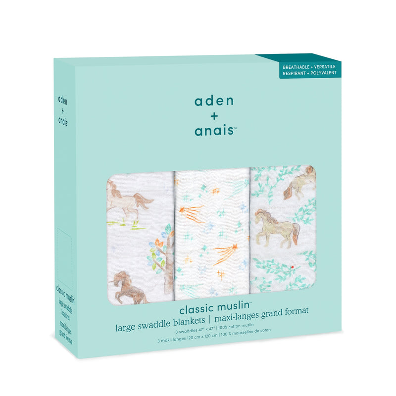 [aden + anais] おくるみ 3枚セット - イヤー オブ ザ ホース