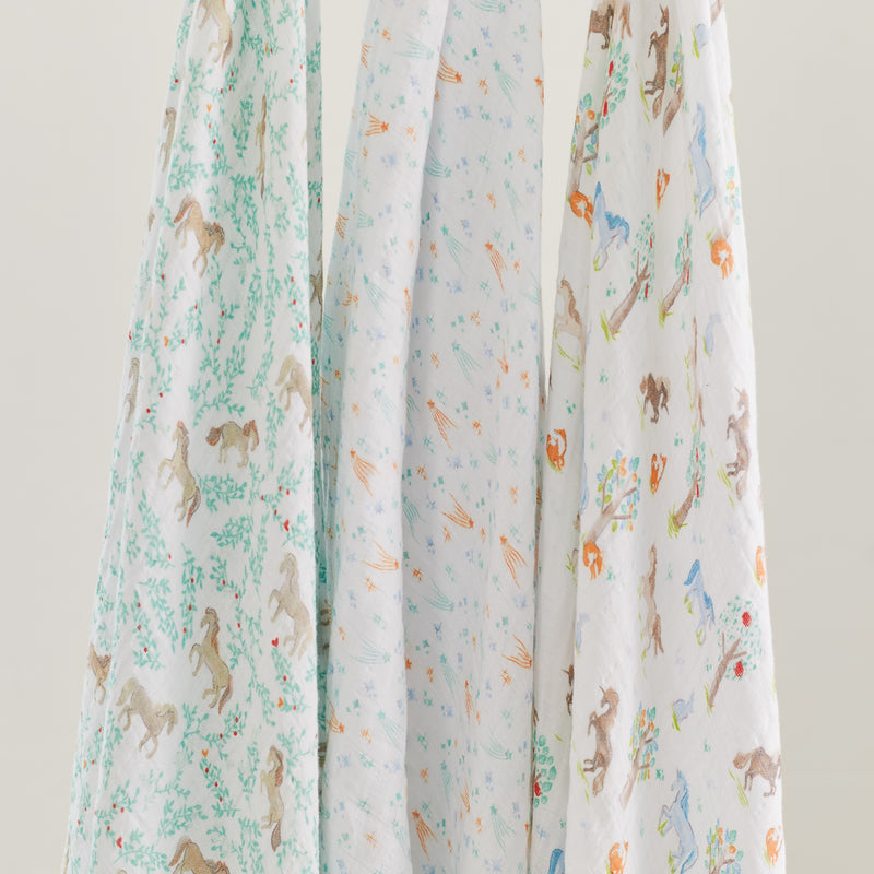 [aden + anais] おくるみ 3枚セット - イヤー オブ ザ ホース