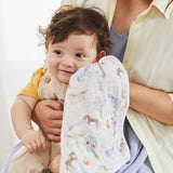 【名入れ】[aden + anais] ウォッシュクロス（お口拭き） - 3枚セット／イヤー オブ ザ ホース×Gold・Silver糸