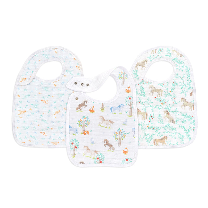 [aden + anais] スナップビブ（よだれかけ） 3枚セット - イヤー オブ ザ ホース