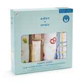 [aden + anais] オーガニックおくるみ - 4枚セット／ ニューヨーク