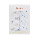 [lulujo] コットンおくるみ2枚／Puppy Dog / Stars