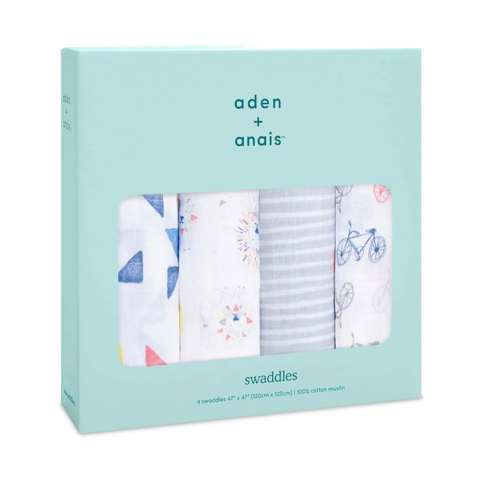 aden + anais] おくるみ - 4枚セット／リーダーオブザパック（ライオン