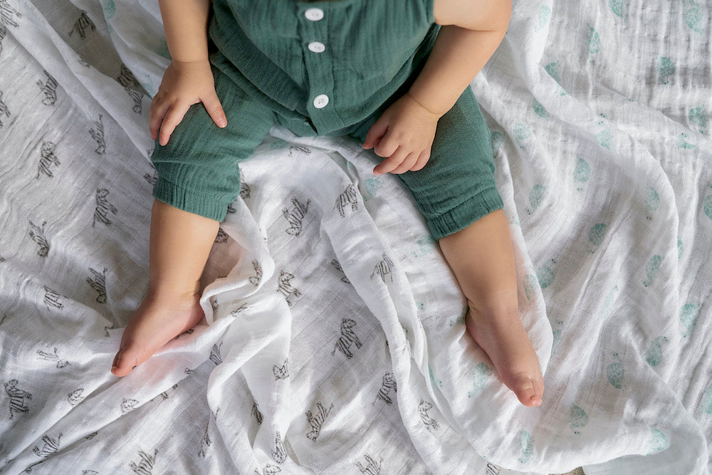 aden + anais] オーガニックおくるみ - 2枚セット／ アニマル